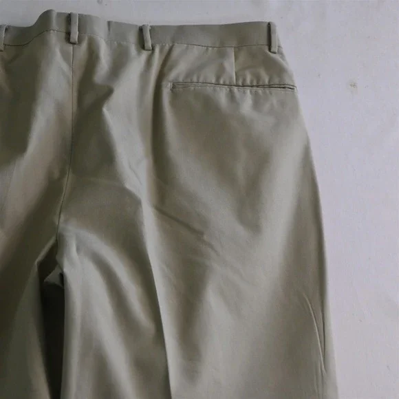 Vtg Mens‎ 42L 36x32 Beige Khaki Cotton Blend Mens Jacket Pants Suit